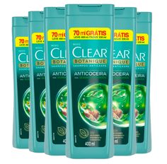 Kit Shampoo Clear Anticaspa Anticoceira Leve 400ml Pague 330ml 6 Unidades