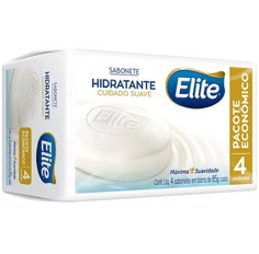 Kit Sabonete Barra Elite Hidratante Com 4Unidades 85G