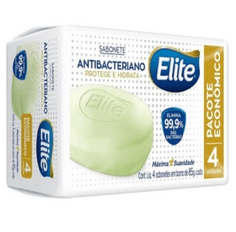 Kit Sabonete Em Barra Elite Antibacteriano Com 4 85G