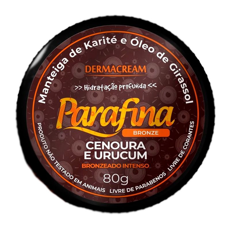 Parafina Bronzeadora Dermacream Cenoura E Urucum 80g - Lojas Rede
