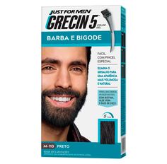 Tonalizante Grecin 5 Barba E Bigode Gel Preto