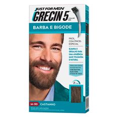 Tonalizante Grecin 5 Barba E Bigode Gel Castanho