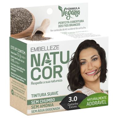Tintura Em Pó Natucor Castanho Escuro 3.0