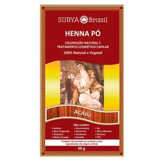 Tintura Em Pó Henna Surya Acaju 50g