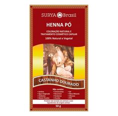 Tintura Em Pó Henna Surya Castanho Dourado 50g