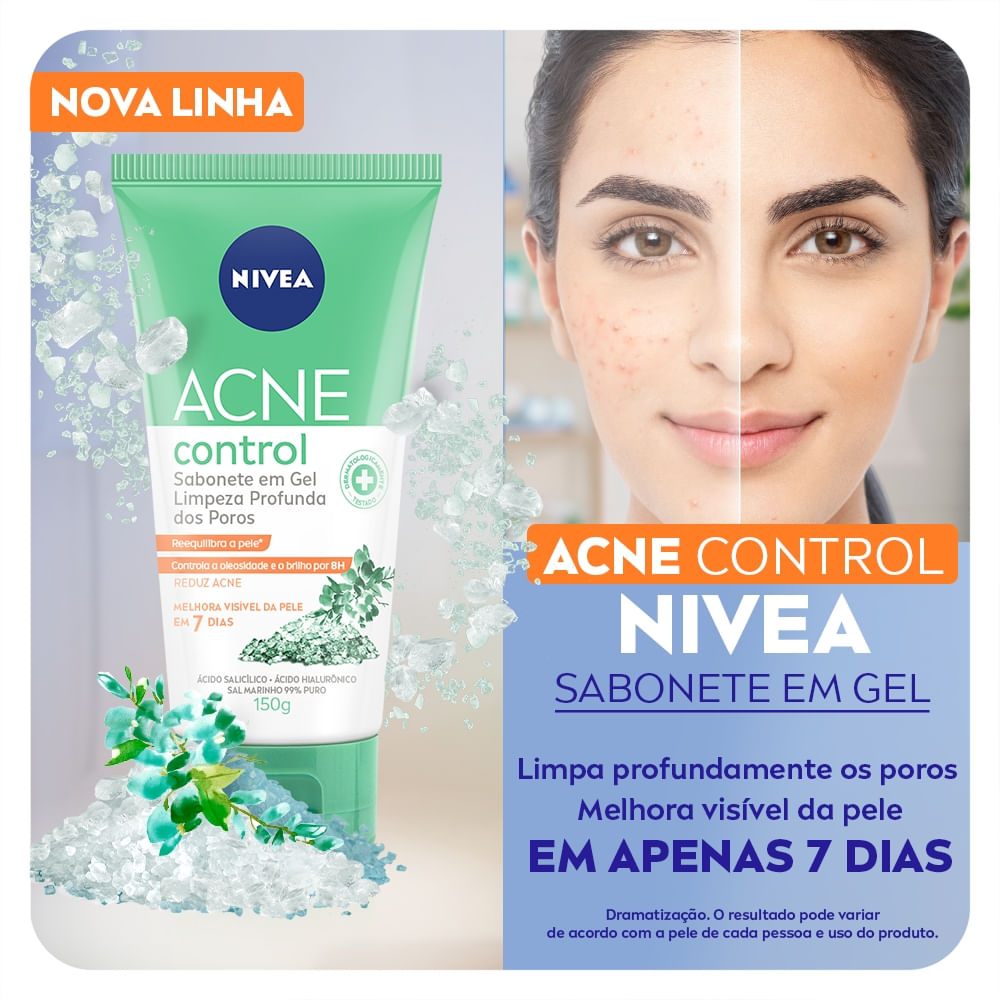 Sabonete Facial em Gel Nivea Acne Control Limpeza Profunda dos Poros 150g -  Lojas Rede