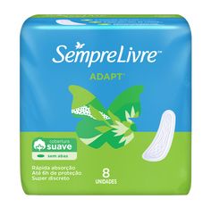 Absorvente Sempre Livre Especial Adapt Suave Sem Abas Com 8 Unidades - VENCIMENTO AGOSTO 2025