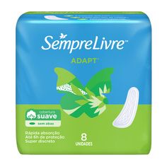 Absorvente Sempre Livre Especial Adapt Suave Sem Abas Com 8 Unidades