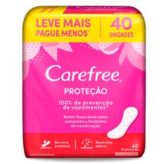 Protetor Diário Carefree Original Econômica Com 40Unidade