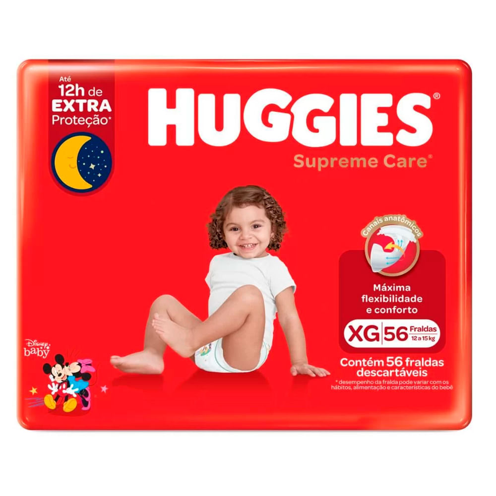 Fralda Huggies Supreme Care XG 56 Unidades - Lojas REDE - Lojas Rede