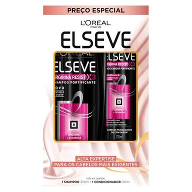Kit Elseve Shampoo 375ml+Condicionador Arginina Resist 170ml
