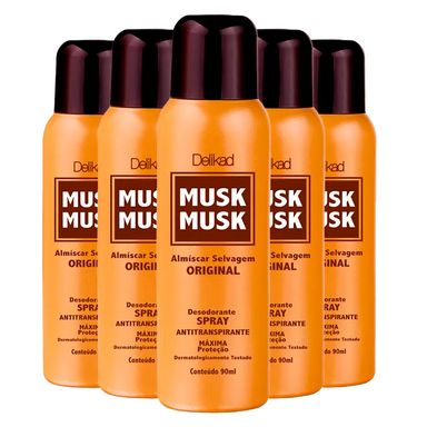 Kit Desodorante Spray Wild Musk 90ml - 6 Unidades