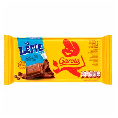 Chocolate Em Barra Garoto Ao Leite 80g
