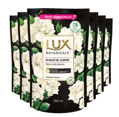 Kit Sabonete Líquido Lux Refil Botanicals  De Jasmim 200ml 6 Unidades