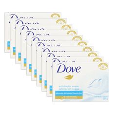 Kit Sabonete Em Barra Dove Esfoliação Suave 90g 10 Unidades