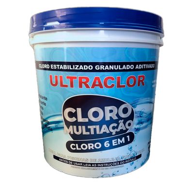 Cloro Ultraclor Multiação 6 Em 1 10Kg - Nova  Embalagem