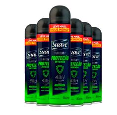 Kit Desodorante Aerosol Suave Men Antibacterial Proteção Intensa 200ml C/6 Unidades