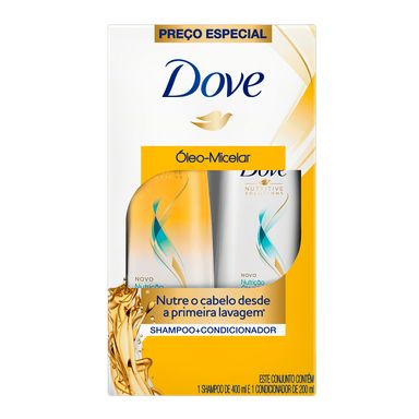 Kit Dove Shampoo 400ml + Condicionador Óleo Micelar Micelar 200 ml