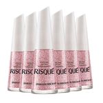 2022100548-1-Kit-Esmalte-Risque-Efeitos-Glitter-Granulado-Rose-8ml-6-unidades