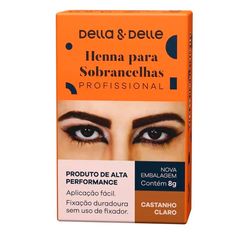 Henna Para Sobrancelha Della E Delle Castanho Claro 8g