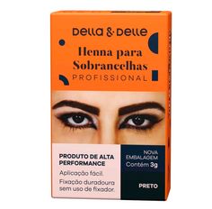 Henna Para Sobrancelha Della E Delle Preto 3g