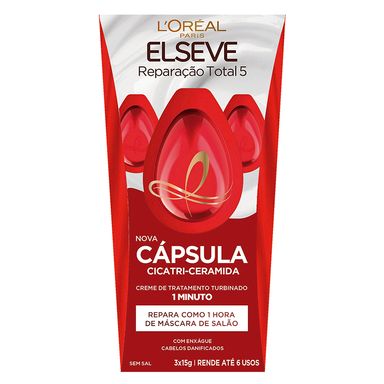 Cápsula De Tratamento Elseve Reparação Total 5 - 3 Unidades 15ml