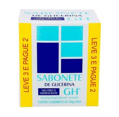 Kit De Sabonete Em Barra GH Glicerina 100g 3 Unidades