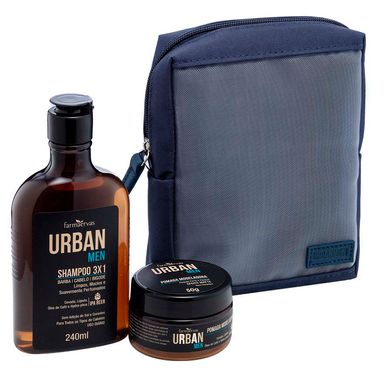 Kit Urban Shampoo 3X1 240ml + Pomada Capilar 50g
