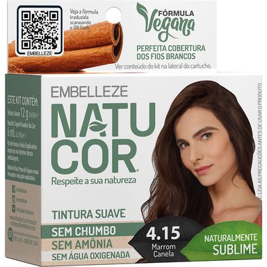 Tintura Em Pó Embelleze  Natucor Canela 4.15