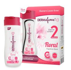 Kit Sabonete Íntimo Dermafeme Floral  200ml Com 2 Unidades Preço Especial