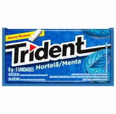 Chiclete Trident Hortelã Zero Açucar 5 Unidades 8g