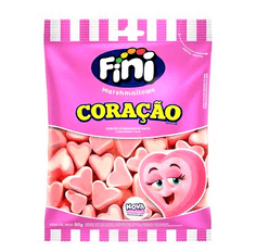 Bala Fini Marshmallows Coração 80g