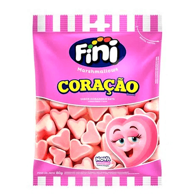 Bala Fini Marshmallows Coração 80g