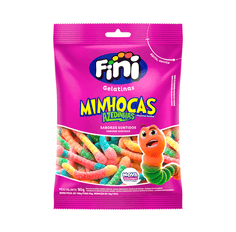 Bala Fini Minhocas Gelat Cítricas 90g