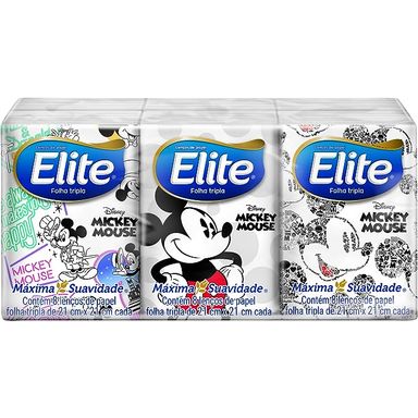 Kit Lenço Infantil De Papel Elite Pocket Com 6 Unidades