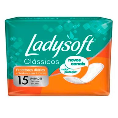Protetor Diário Ladysoft Proteção Respirável Com 15 Unidades