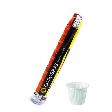 Copo Plástico Copobras Branco 50ml Pacote Com 100 Unidades