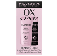 Kit Shampoo 200 ml + Condicionador 170ml Ox Hialurônico