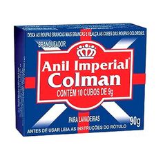 Branqueador Anil Imperial Colman Com 10 Unidades 90g