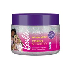 Gel Fixador Infantil Impala Barbie Com Glitter 120g