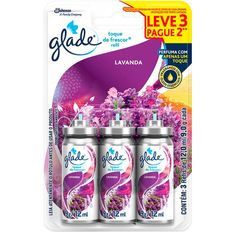 Odorizador Lavanda Refil Glade 12ml Leve 3 pague 2