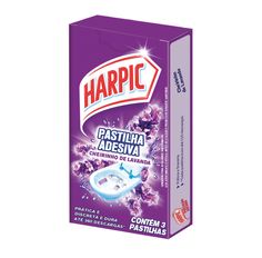 Desodorizador Sanitário Harpic Pastilha Adesiva 2 em 1 Lavanda