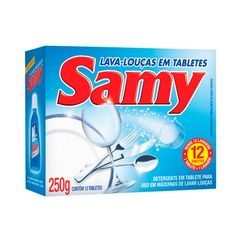Detergente Tablete Samy Máquinas De Lavar Louças 250g