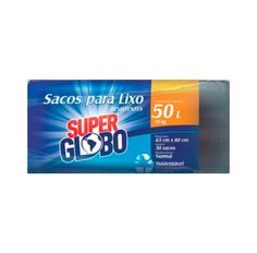 Saco Para Lixo Super Globo Rolo 50L 30 Unidades