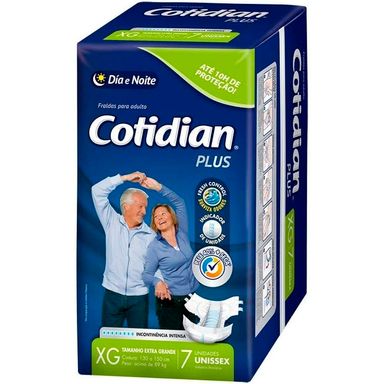 Fralda Geriátrica Cotidian Plus Xg Com 7 unidades