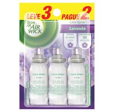 Aromatizador Bom Ar Lavanda Clicks Pray Refil Leve 3 pague 2 12ml