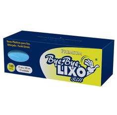 Saco Para Lixo Rolo Bye Bye Premium Azul 100L Com 15 Unidades