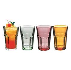 Copo De Vidro Vitrizi Sofia Cores Sortidas 1 Unidade 300ml