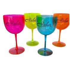 Taças Plásticas Neon Aloha Cores Sortidas 580ml 1 Unidade