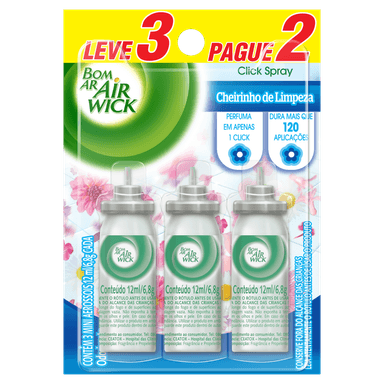 Aromatizador Bom Ar Air Wick Click Spray Refil Leve Mais Por Menos